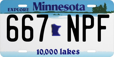 MN license plate 667NPF