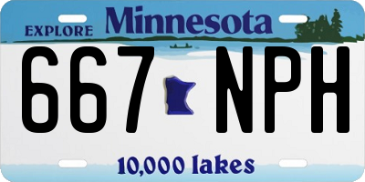 MN license plate 667NPH