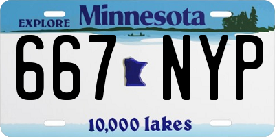 MN license plate 667NYP