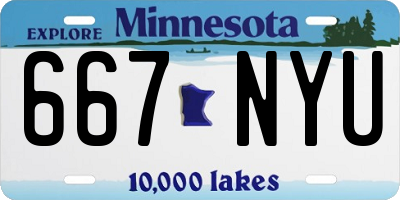 MN license plate 667NYU