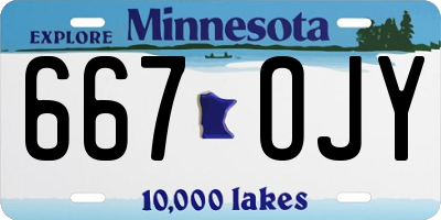 MN license plate 667OJY