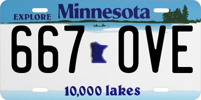 MN license plate 667OVE