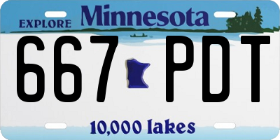 MN license plate 667PDT