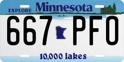 MN license plate 667PFO