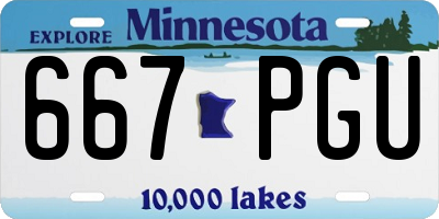 MN license plate 667PGU