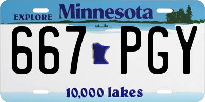 MN license plate 667PGY