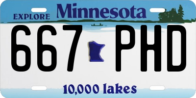 MN license plate 667PHD