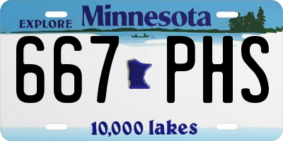 MN license plate 667PHS