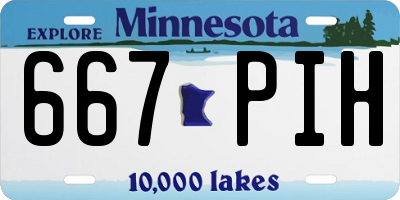 MN license plate 667PIH