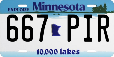 MN license plate 667PIR