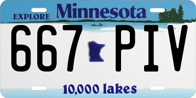 MN license plate 667PIV