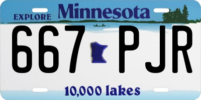 MN license plate 667PJR