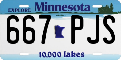 MN license plate 667PJS