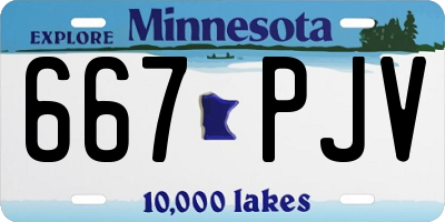MN license plate 667PJV