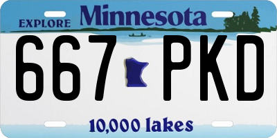MN license plate 667PKD