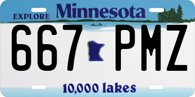 MN license plate 667PMZ