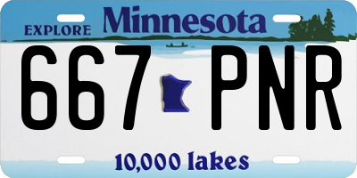 MN license plate 667PNR