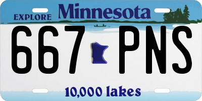 MN license plate 667PNS