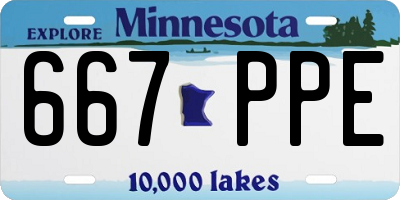 MN license plate 667PPE