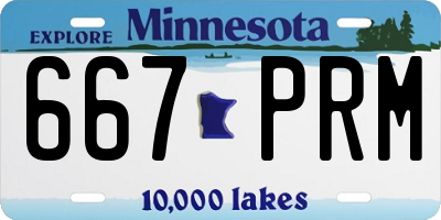 MN license plate 667PRM