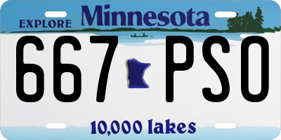 MN license plate 667PSO