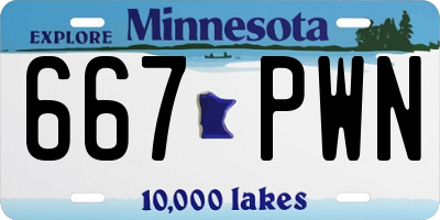 MN license plate 667PWN