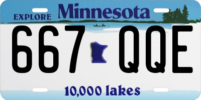 MN license plate 667QQE