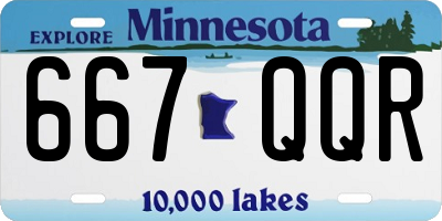 MN license plate 667QQR