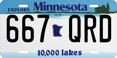 MN license plate 667QRD