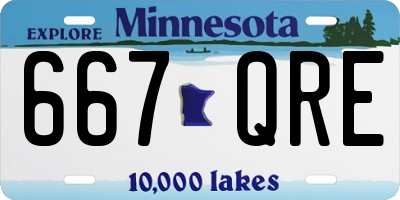 MN license plate 667QRE