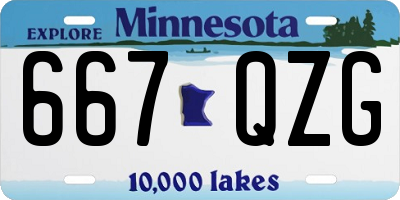 MN license plate 667QZG