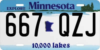 MN license plate 667QZJ