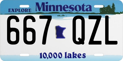 MN license plate 667QZL