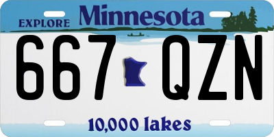 MN license plate 667QZN