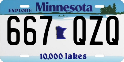 MN license plate 667QZQ