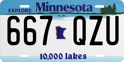 MN license plate 667QZU