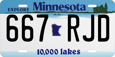 MN license plate 667RJD