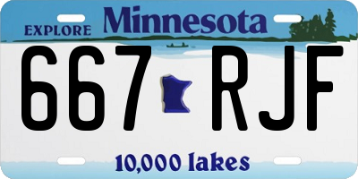 MN license plate 667RJF