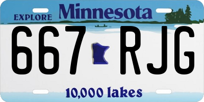 MN license plate 667RJG