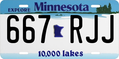 MN license plate 667RJJ