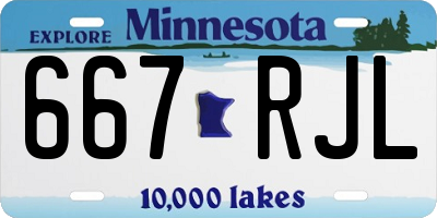 MN license plate 667RJL
