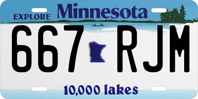 MN license plate 667RJM