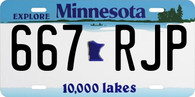MN license plate 667RJP