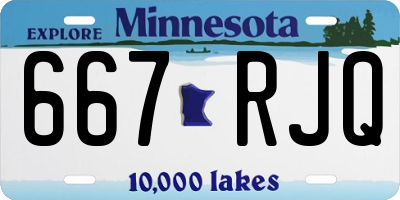 MN license plate 667RJQ
