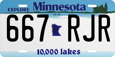MN license plate 667RJR