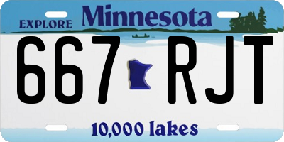MN license plate 667RJT