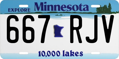 MN license plate 667RJV