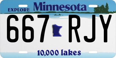 MN license plate 667RJY