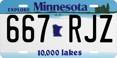 MN license plate 667RJZ