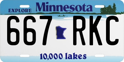 MN license plate 667RKC